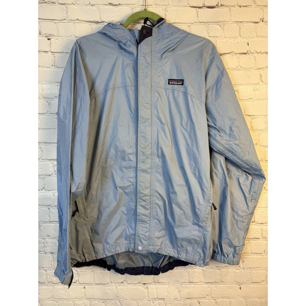 Vintage Patagonia Torrentshell Rain Hoody Jacket M Blue rare find